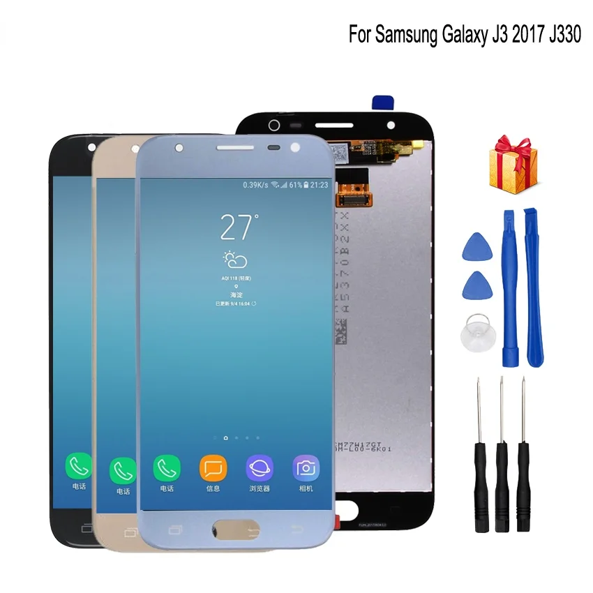 

Original For Samsung Galaxy J3 2017 J330 LCD Display Touch Screen Digitizer For Samsung J330F SM-J330F Phone Parts FreeTools