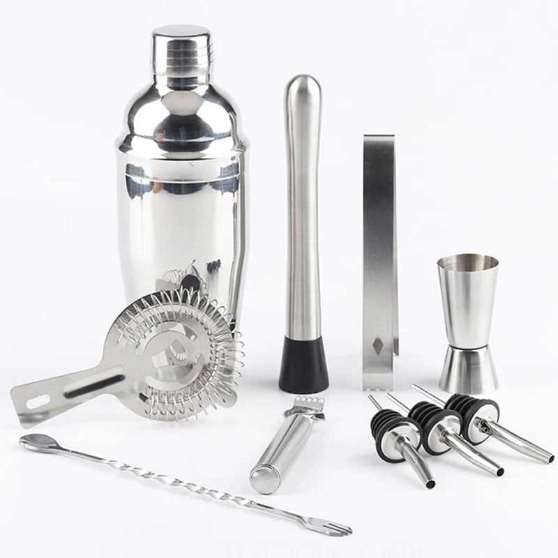 11 шт./компл. шейкер для коктейлей из нержавеющей стали пробка бутылок ложка зажим
