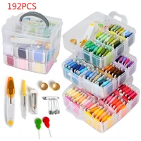 embroidery thread floss set 150 colors cross stitch floss rainbow color sewing threads diy sewing accessories kit tool for women