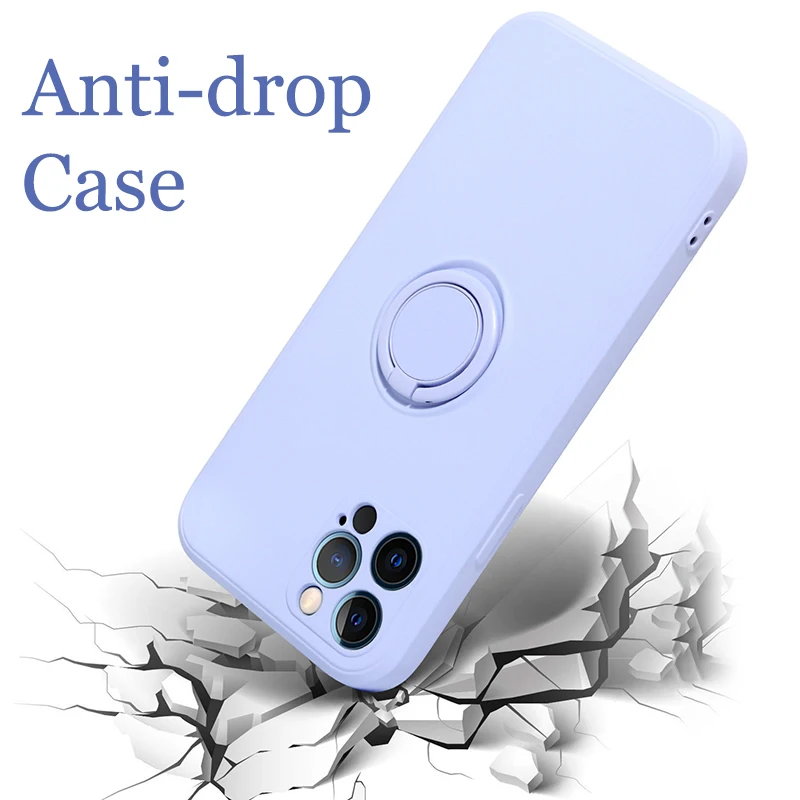 

Lens Protection Case for IPhone 11 Case 12 Pro Max Mini 7 8 Plus XR X XS MAX Ring Stand Multifunctional Cover Holder with Ring
