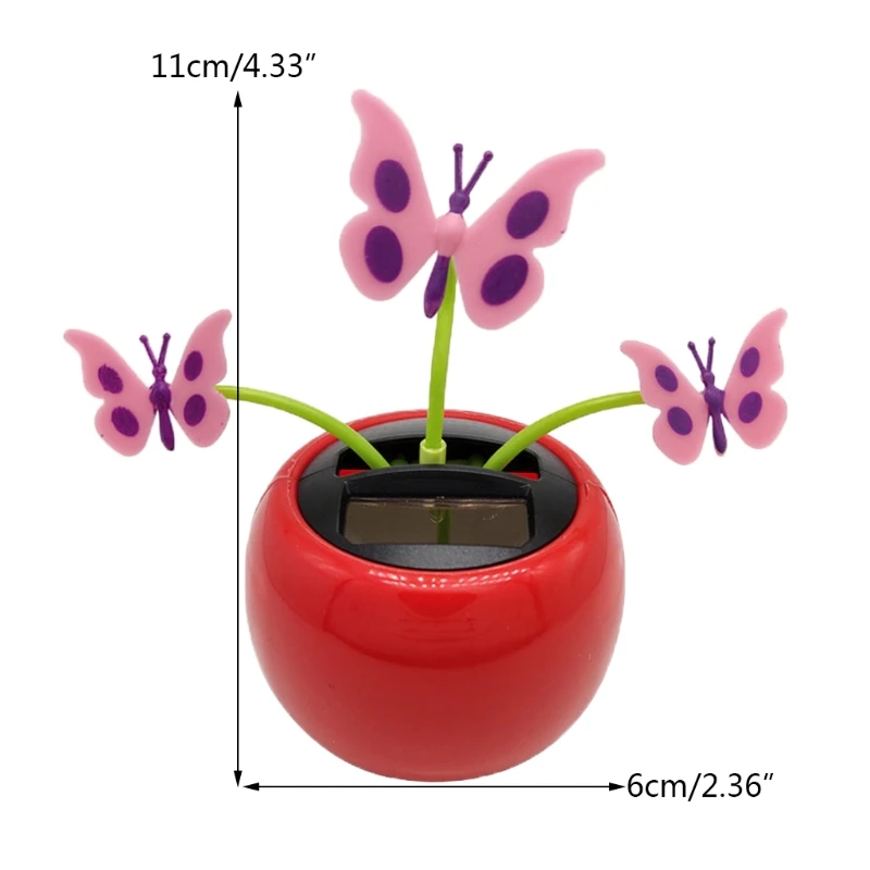 

N84E Solar Toy Flowers Great Holiday Car Dashboard Ornaments Automatic Toy Family Balcony Decoration