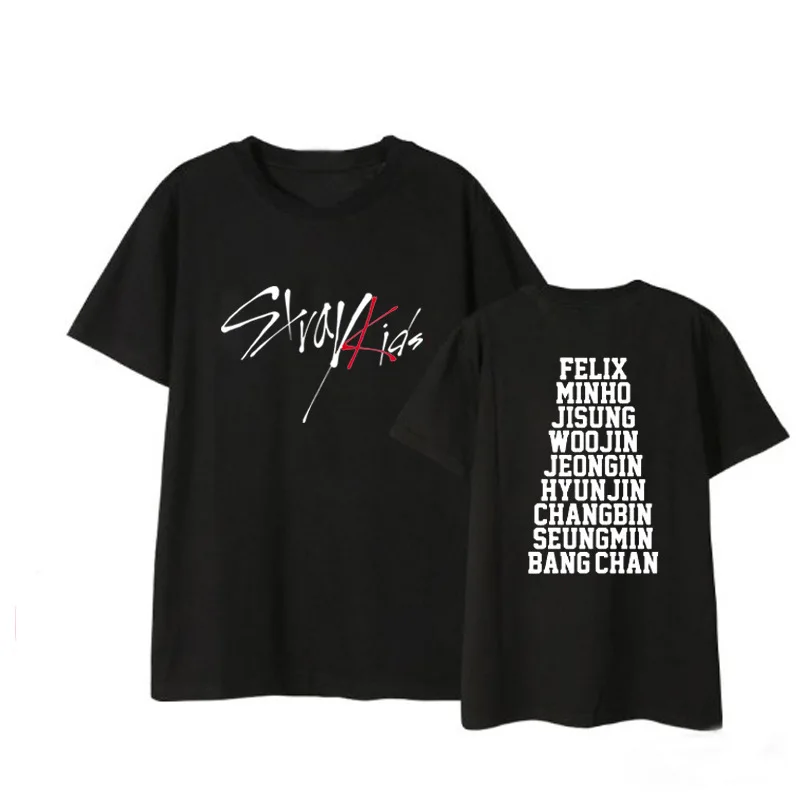 Kpop StrayKids защищает детей альбом фан клуб рубашки в стиле хип хоп свободная одежда