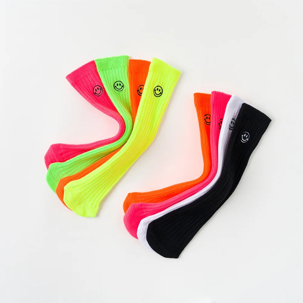 Детские эластичные длинные хлопковые носки на осень зиму От 4 до 8 лет для