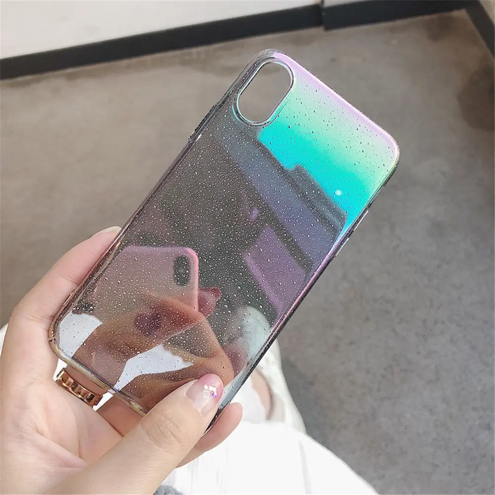 KJOEW капли воды цветной градиентный телефонный чехол для iPhone 11 Pro Max X XS XR Xs 6 6s 7 8 Plus