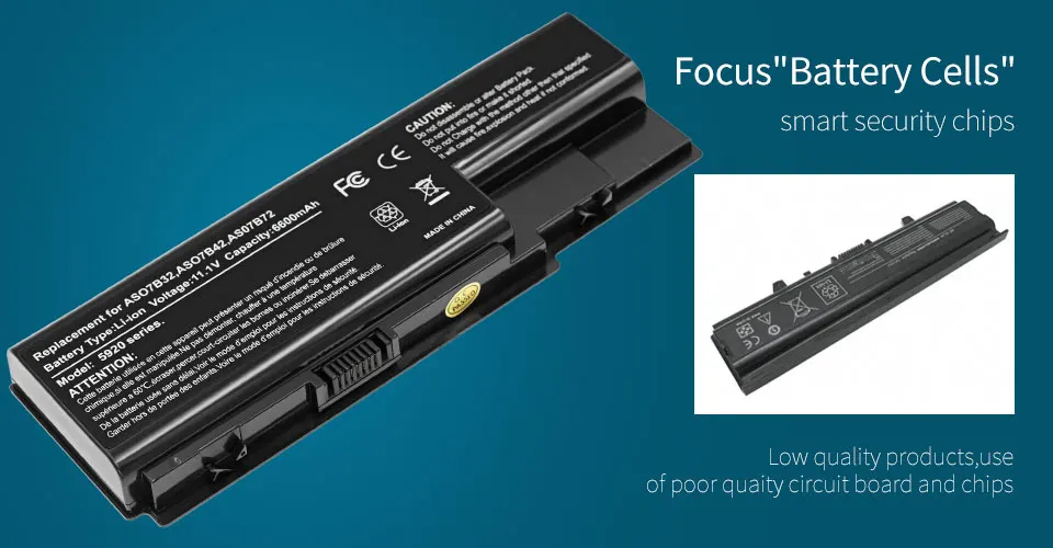 6600 мАч 6 ячеек Аккумулятор для ноутбука acer Aspire AS07B31 AS07B32 AS07B41 AS07B42 AS07B51 AS07B71 5520 5230 5235 5310 5315 5330