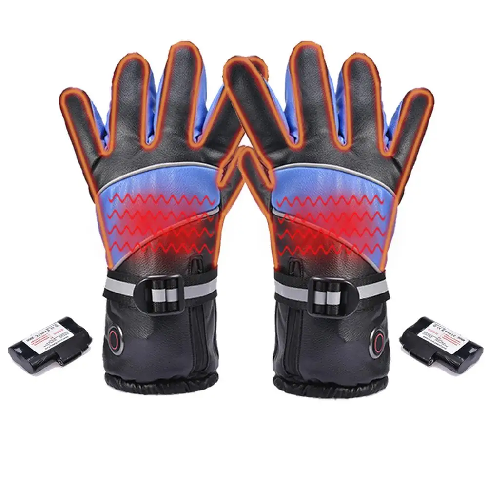 

Winter Ski Outdoor Work USB Hand Gloves Warmer Electric Heated Gloves With 4000mAh Rechargeable Battery Motorcycle Cycling Glove