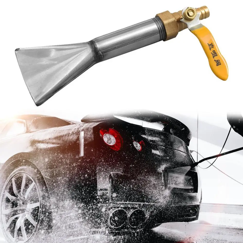 

Car Wash Foam Machine Accessory Stainless Steel Flat Mouth Spray Mouth Sliver Car Cleaning Tool Supplies