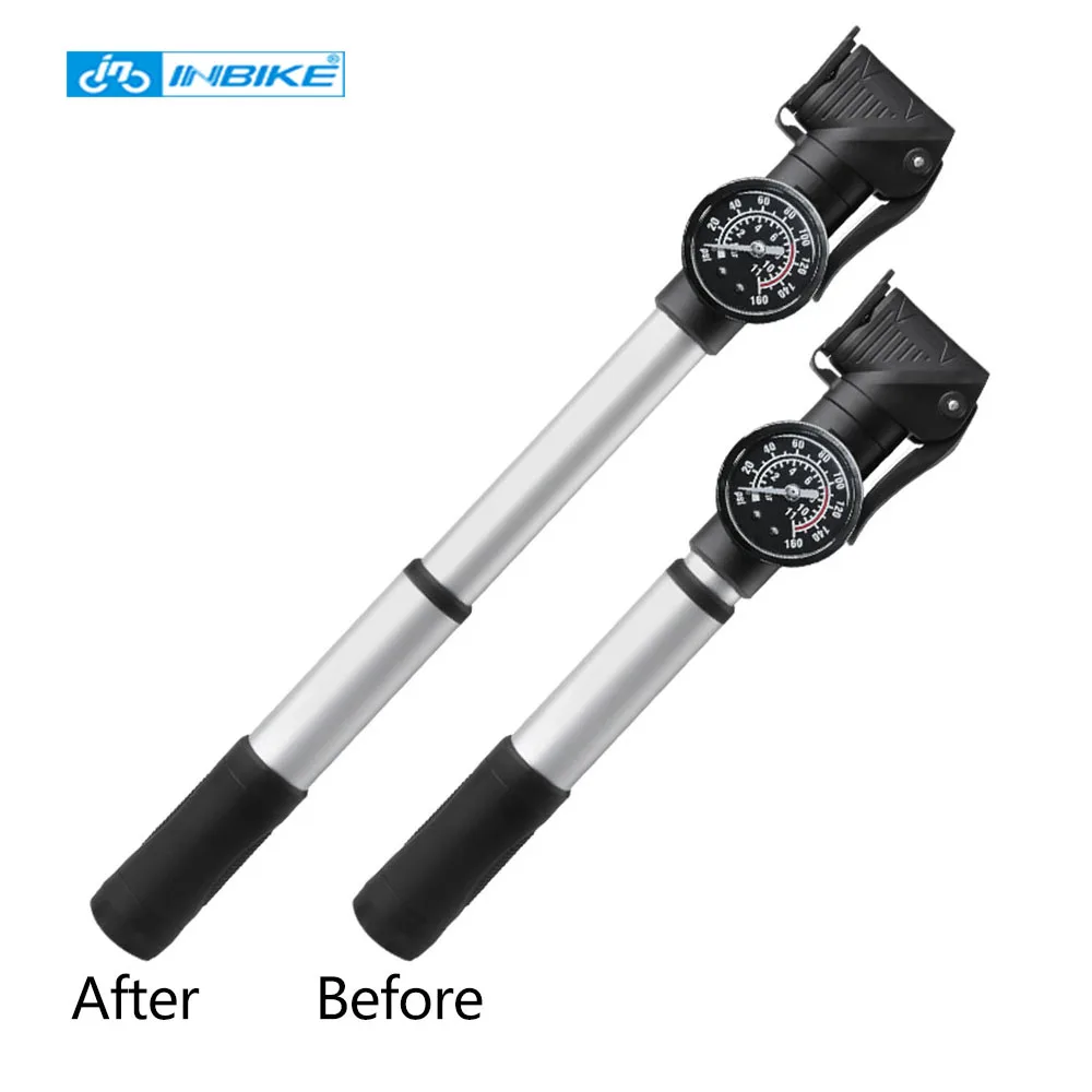 Портативный мини-насос для шин INBIKE насос с манометром давления воздуха горных