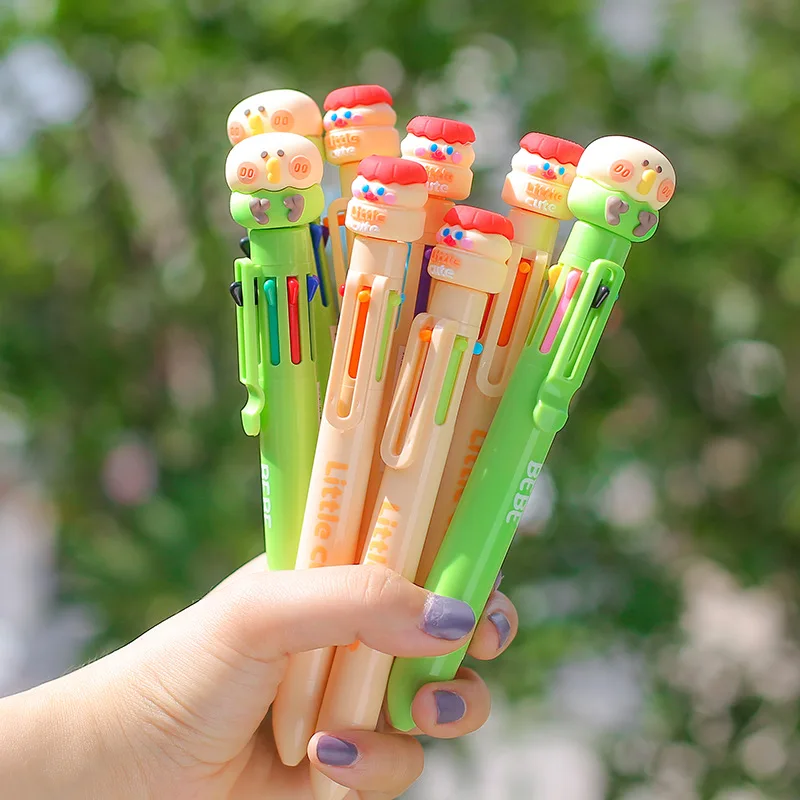 

1piece Multicolor Ink 0.5mm Kawaii Ball Point Pen ручка шариковая Writing Smoothly Color Pens School Office Stationery Supplies