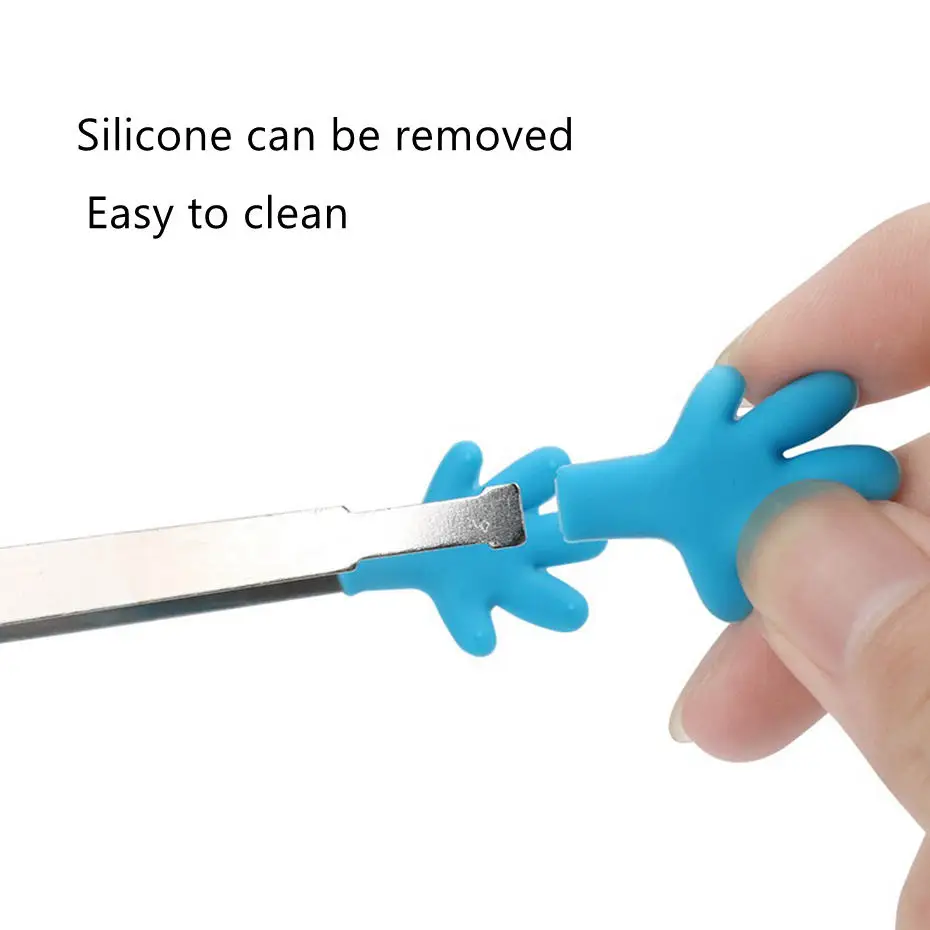 Красочные силиконовые Палм клип пищевой нескользящей нержавеющей стали мини