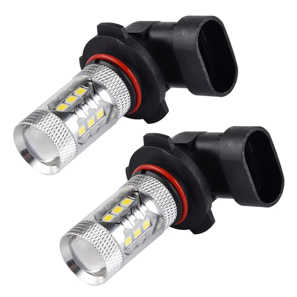 

H2CNC 2pcs H10 Car LED Fog Light 6000K White High Power 80W Projector Driving Light DRL Daytime Running Lamp Bulb For Can-Am ATV