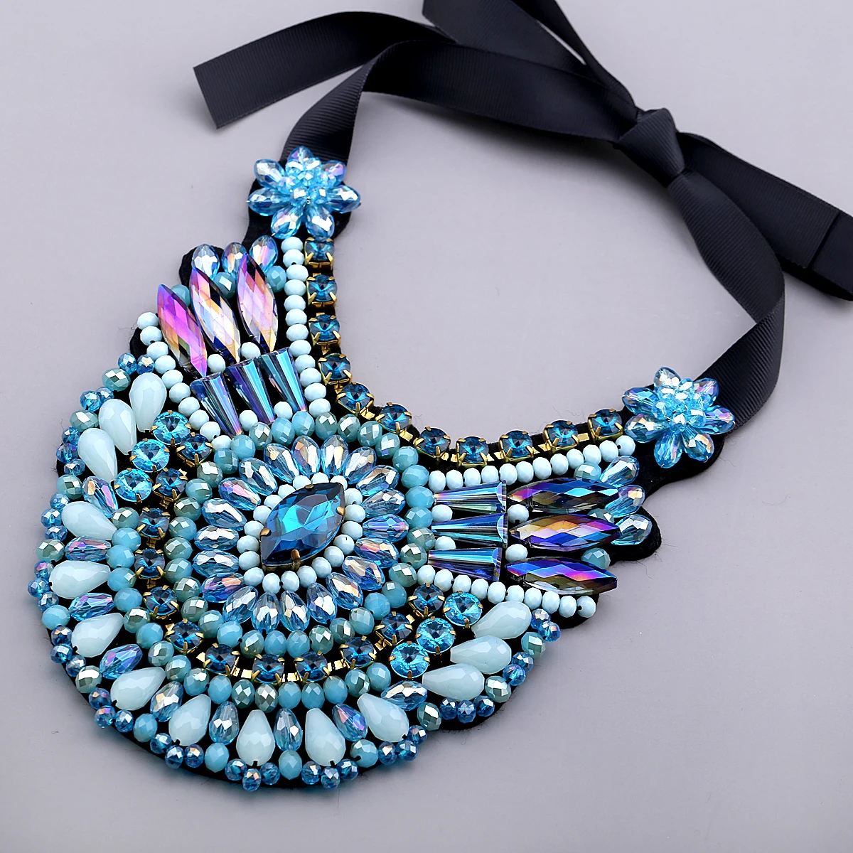 Колье-чокер женское с кристаллами 7 цветов | Украшения и аксессуары