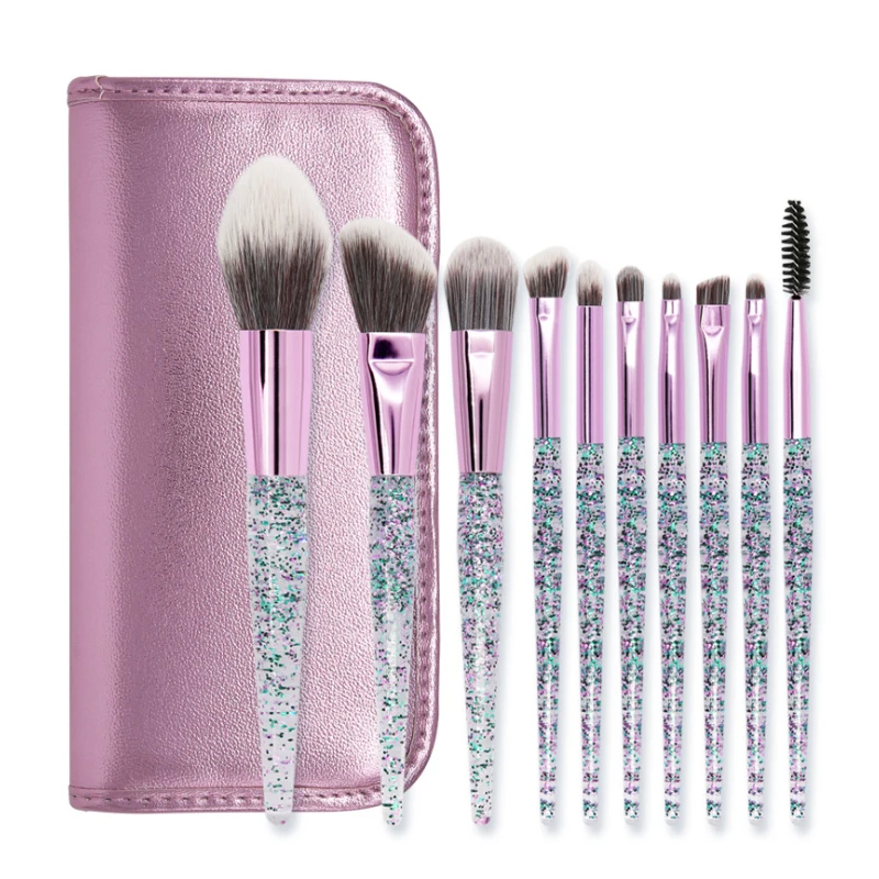 10 PCS Makeup Brushes Foundation Blush Cosmetic Powder Eye Shadow Blending Beauty Cosmetic Colorful 10Pcs/Set Make Up Tool Set
