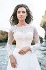 Женское кружевное свадебное платье It's yiiya, белое шифоновое платье с длинным рукавом на вечерние 2020