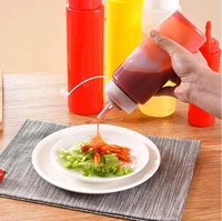 240 1000ml plastic squeeze sauce bottle easy squeeze condiment dispenser restaurant sauce ketchup salad bottle kitchen supplies