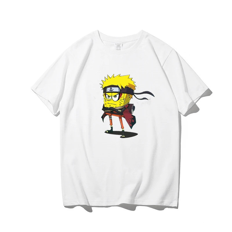ninja white Графическая женская футболка, футболки, эстетическая одежда ulzzang, Корейская одежда для женщин, мультяшный аниме, забавный стиль, женская футболка - Цвет: ninja white