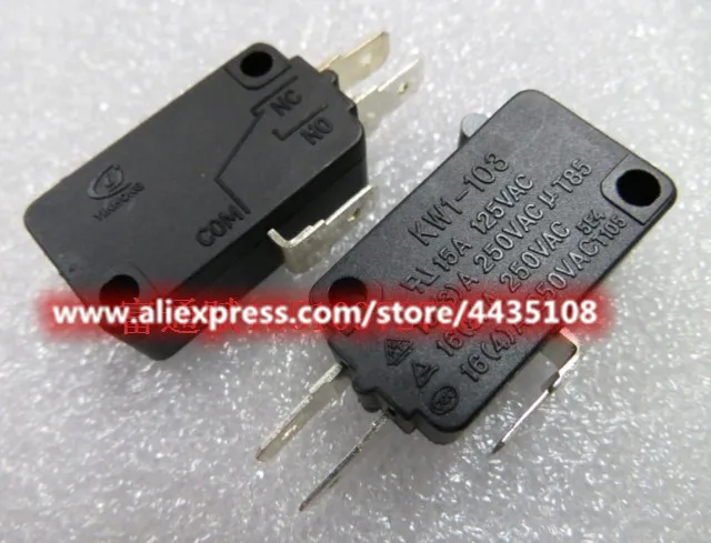 Микровыключатель KW1-103 15 А 125 в большой микровыключатель концевой для