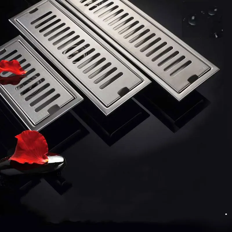 Линейный дренаж для душа прямоугольный пола из матового никеля нержавеющая