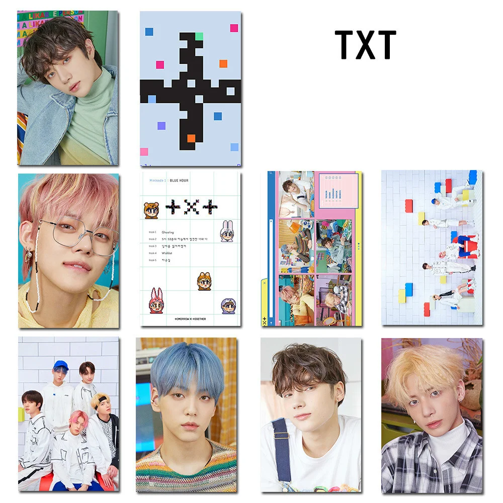 

10pcs/set Kpop TXT Crystal Card sticker minisode1 blue hour bus card bank card sticker soobin Taehyun