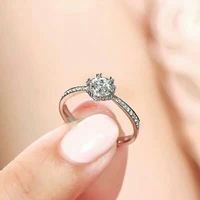 meibapj moissanite gemstone fashion 1 carat2 carats diamond ring vvs1 925 sterling silver fine wedding jewelry for women