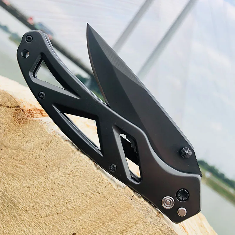 new gerber outdoor folding knife 9 baked steel sawtooth blade camping self defense kitchen fruit appliance sport edc tools free global shipping