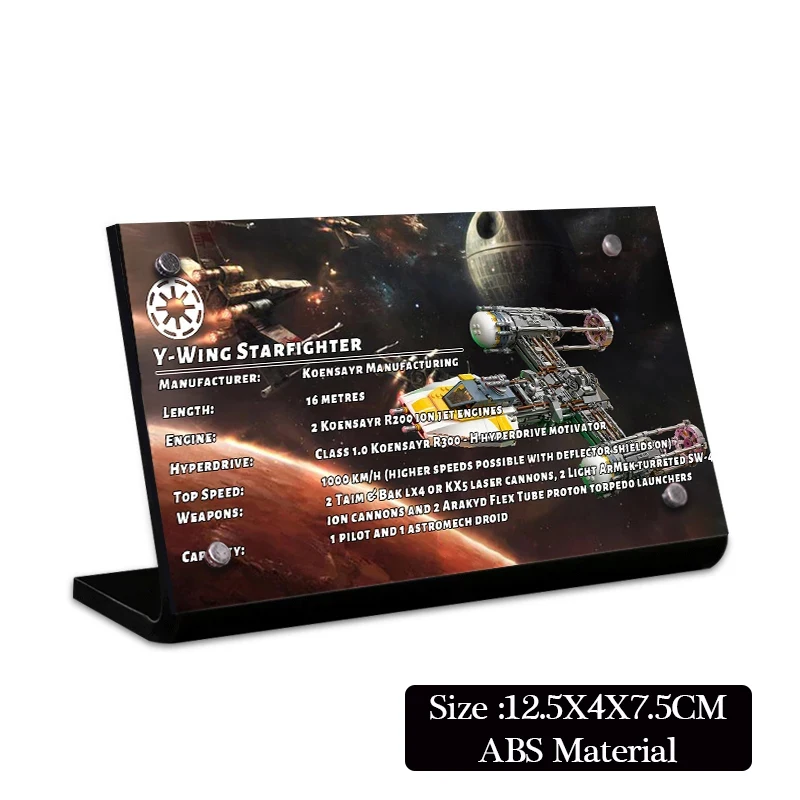 

The Acrylic Display Stand Brand For 75181 Star YWWing Starfighter Star Plan Toys Creative Building Blocks Diy Bricks Xmas Gifts