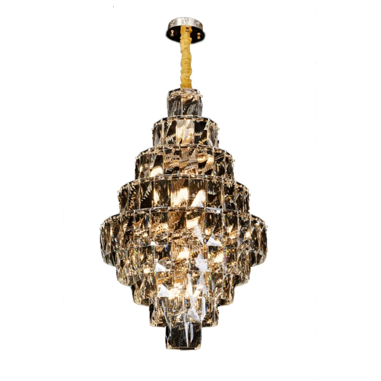 Отель лобби клуб Большие Лестницы потолочный светильник канделябро де Cristal Glod