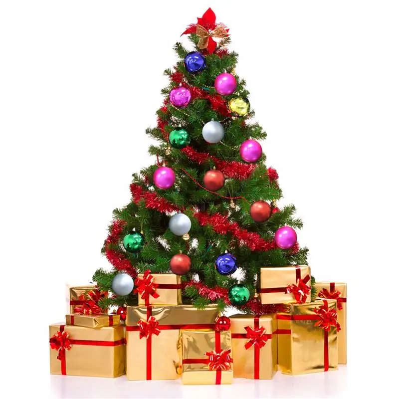 6 шт. Новый Рождественский шар однотонный декоративный Блестящий фотошар 10 см для