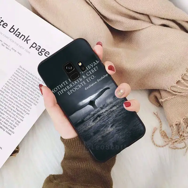 

Russian script Quotes Printing view Phone Case For Samsung Galaxy S5 S6 S7 S8 S9 S10 S10e S20 edge plus lite