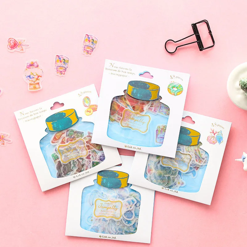 48 шт./пакет милые наклейки с бронзированием Kawaii животные канцелярские наклейки пуля журнал наклейки для детей Diy декоративные Скрапбукинг