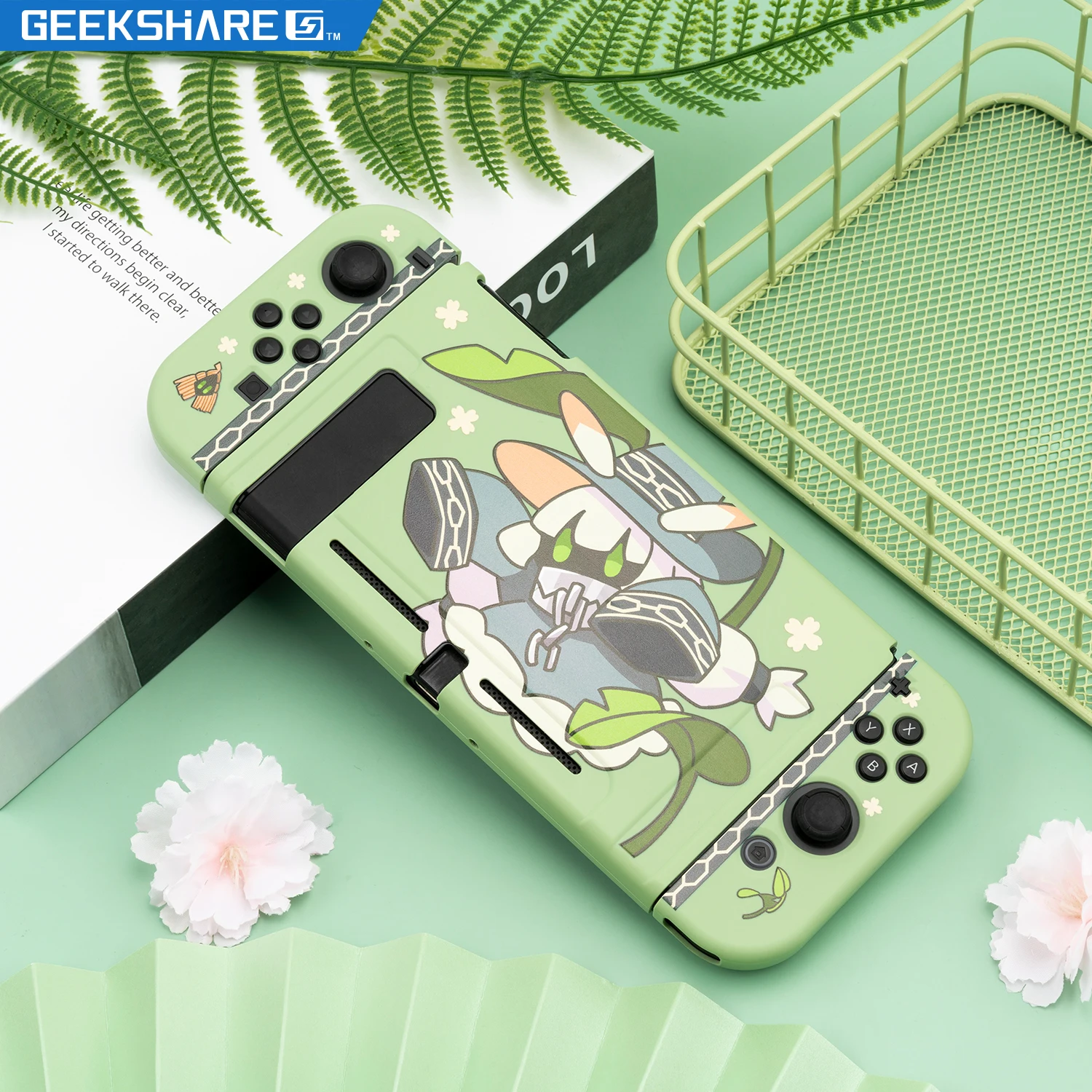 

Geekshare Nintendo Switch Forest Elves Cartoon Fairy League Cute Spring Wizard TPU Soft Cover Back Girp Shell For Nintend Switch