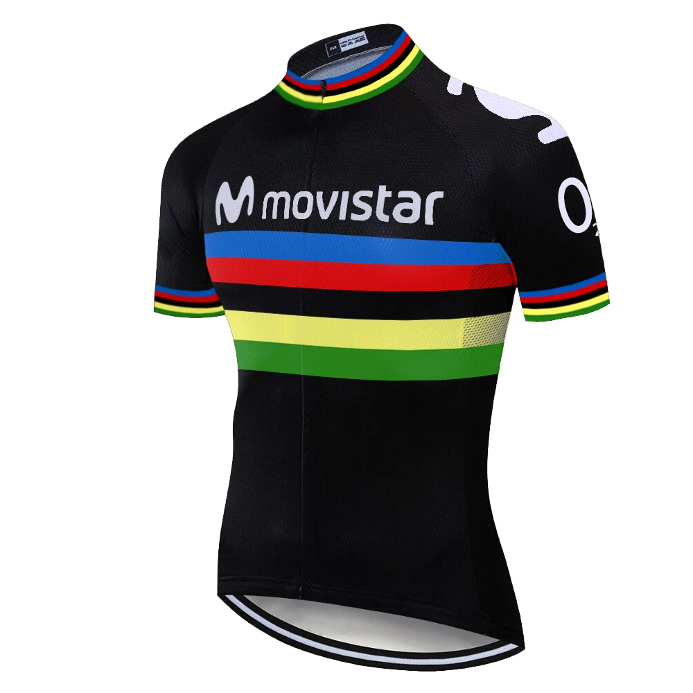 Movistar 2019 велосипедная майка летняя одежда для гонок велоспорта Ropa Ciclismo с коротким