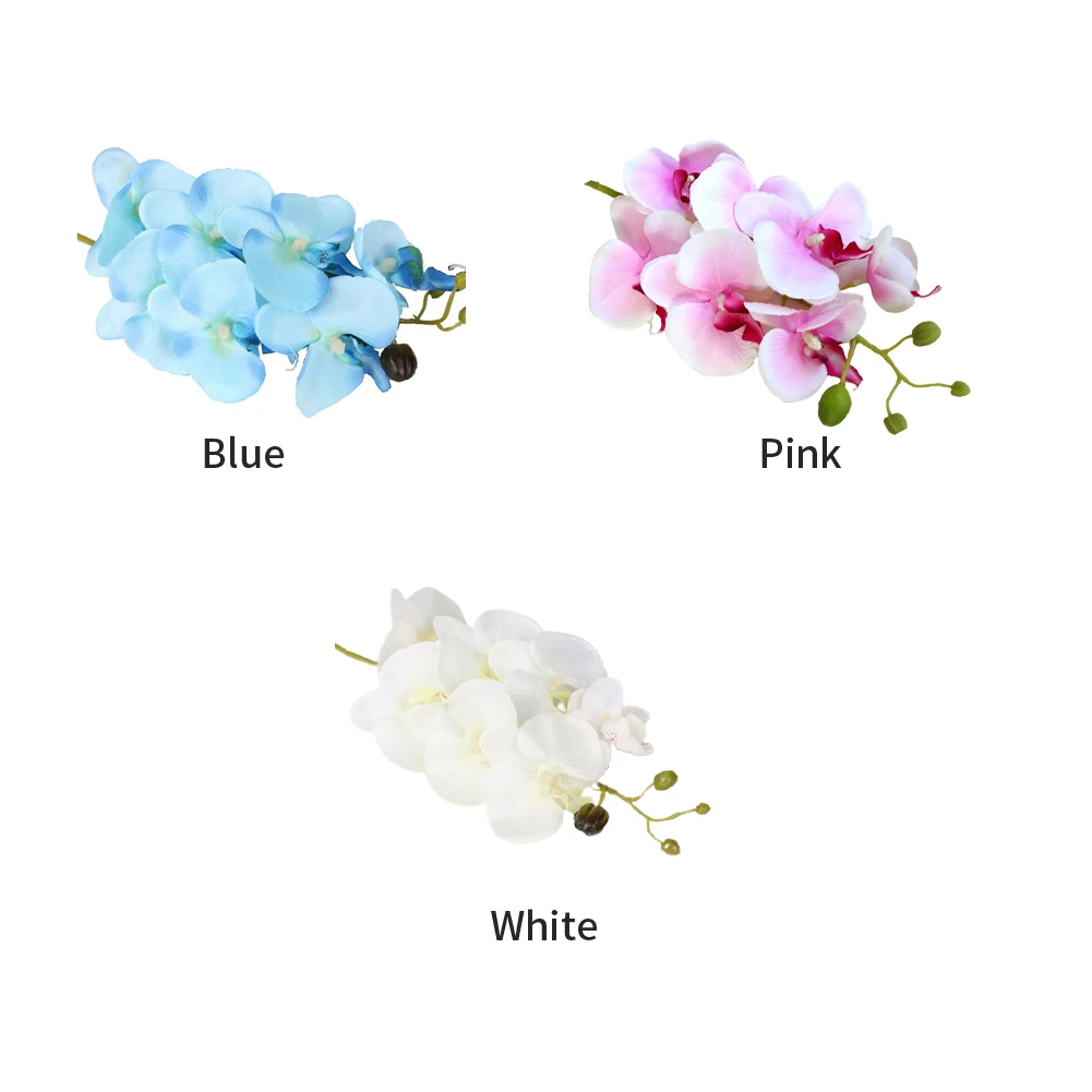 7head Hotel Artificial Butterfly Orchid Silk Flower Fake Table Garden Wedding Bedroom Party DIY Office Bouquet Home Decoration | Дом и сад