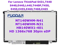 14 0 laptop lcd screen nt140whm n41 fit nt140whm n31 b140xtn02 6 n140bge e33 for thinkpad t440 t450 t460 t470 t480 hd 30pin edp