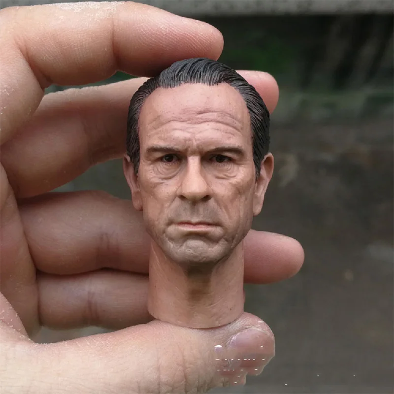 

1/6 Scale Tommy Lee Jones Men In Black Male Head Sculpt Carved Accessory Model Fits 12 "Male Figure Doll Body