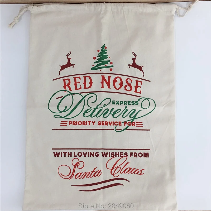 Санта мешки 20 шт подарок Клауса холщовый мешок на завязках вечерние украшения