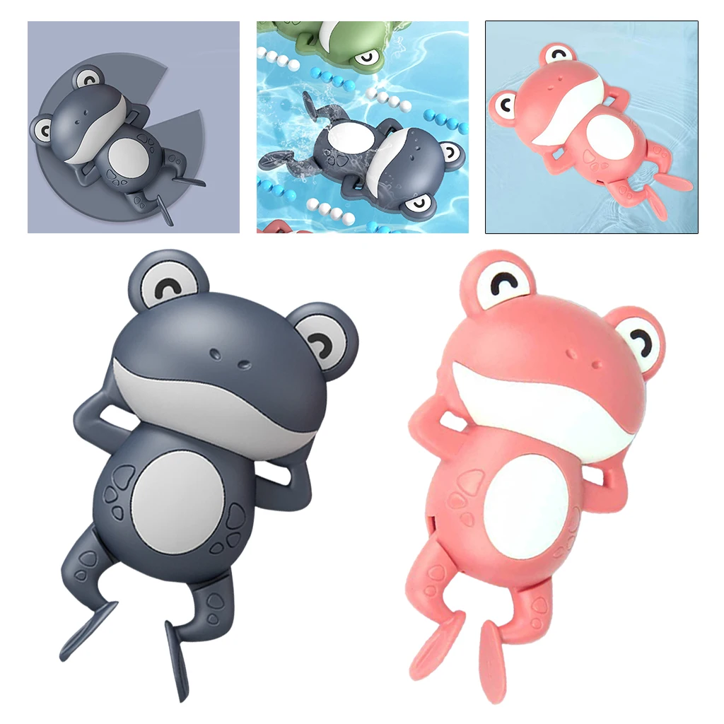 Baby Bath Toys Wind Up Swimming Frog Clockwork Floating Toys Water Game Toy for Inflatable Pools Bathtubs images - 6