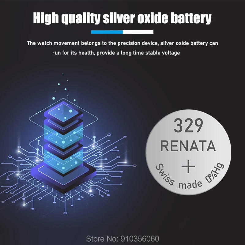 Аккумулятор для часов RENATA из оксида серебра 329 SR731SW 731 1 55 V renata | Электроника
