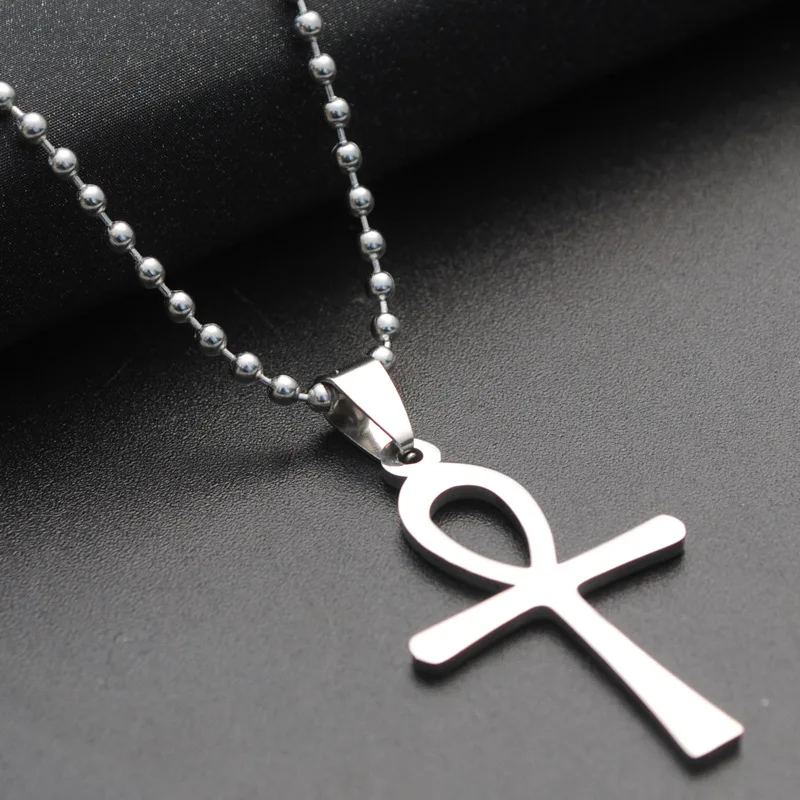 30pcs Stainless Steel girl Character shape Cross blessing simple Religion Christian Jesus Cross Faith lucky Necklace jewelry