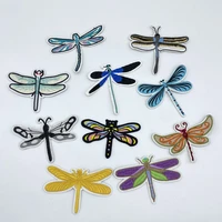 100pcslot embroidery patch dragonfly insect animal clothing decoration sewing accessories diy iron heat transfer applique