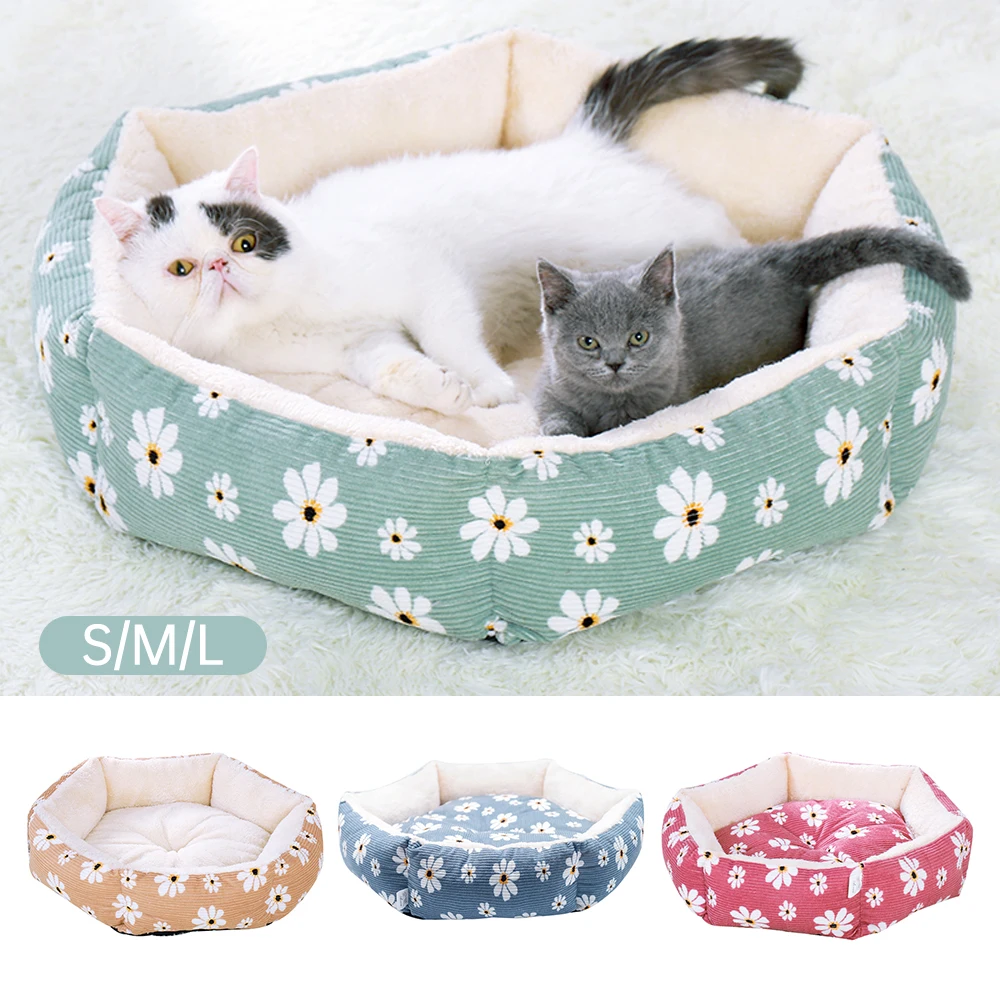 Pet Dog Cat Bed House Hexagon Lounger Cushion For Small Medium Dogs Kennel Puppy Mat Bed|Кровати и подстилки для кошек| |