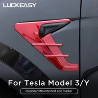 for tesla model 3 y camera flanks car side wing panel cover spoiler dust cover decoration modification accessories model3 2021