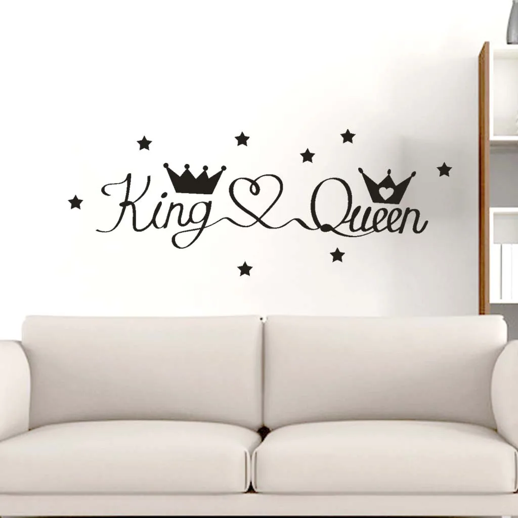 King Queen Большие буквы Английский алфавит DIY Наклейка на стену s ПВХ наклейка