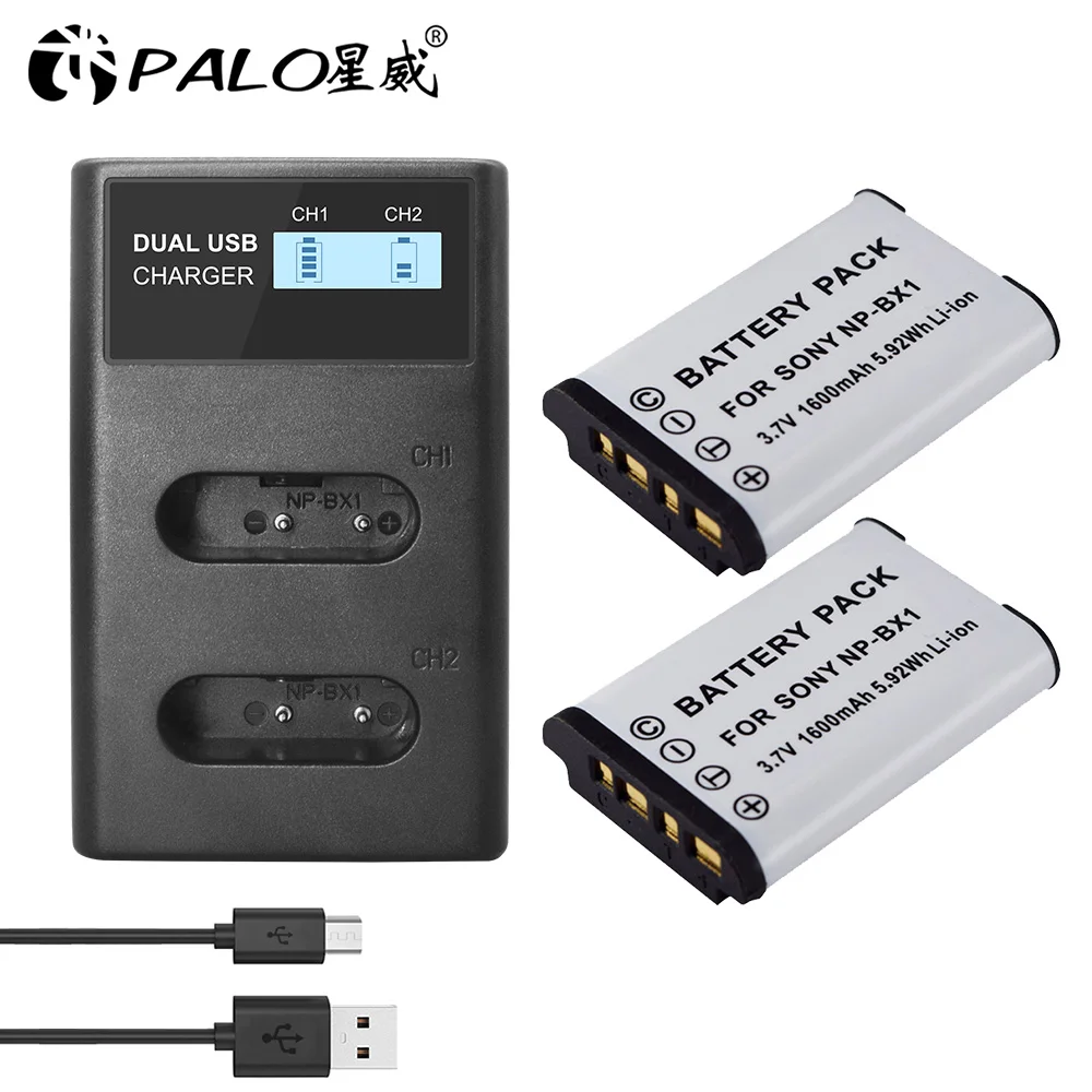 Для Sony NP BX1 npbx1 np bx1 Батарея ЖК дисплей Зарядное устройство для SONY FDR X3000R RX100 M7 M6 AS300