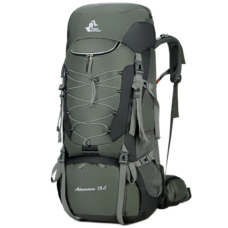 Beste Nieuwe 75L Grote Capaciteit Klimmen Rugzak Sport Bag Waterdichte Reizen Rugzak Camping Wandelen Trekking Rugzak Molle Outdoor Tas