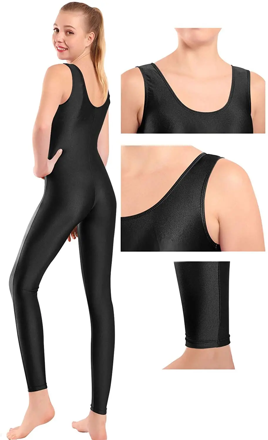 Женская танцевальная одежда из нейлона и спандекса без рукавов|Балет| |