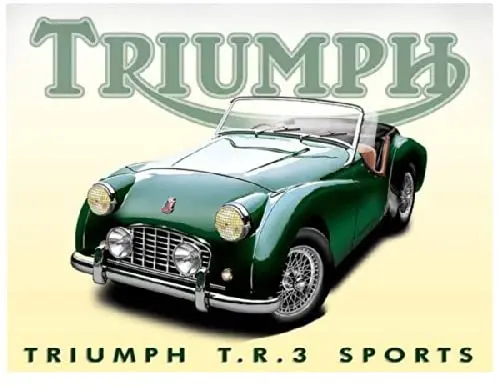 

Triumph TR3 спортивный металлический знак: автомобили и Фотообои