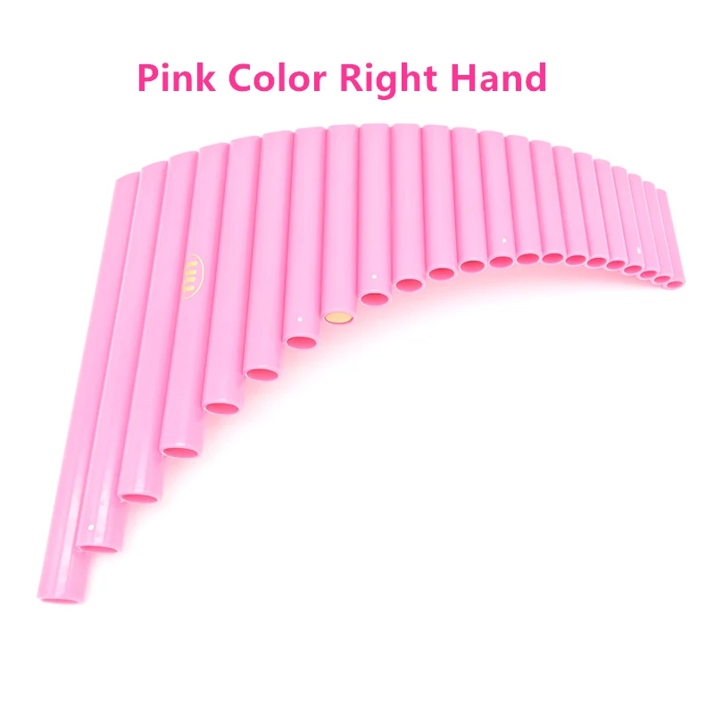 Pink Right Hand UU panflute 22 трубы ABS пластик panges G ключ Pan флейта, музыкальные инструменты, 7 цветов, сковорода flauta - Цвет: Pink Right Hand