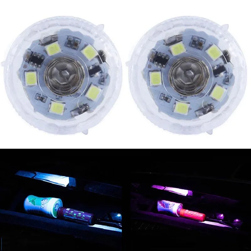 

Wireless Mini Led Touch Switch Light Portable Car Night Reading Lamp Interior Ambient Lamp 3 Color Touching Night Lights