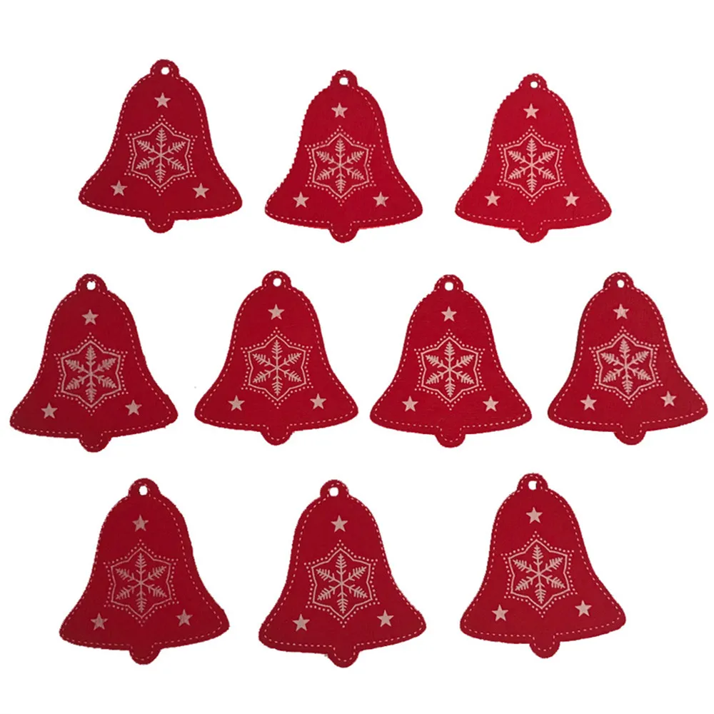 12pcs red Bell Navidad, Деревянные Подсвечники, подсвечники, фонарь, винтажные рождественские украшения для дома, новогодние вечерние украшения, подарки - Цвет: 12pcs red Bell